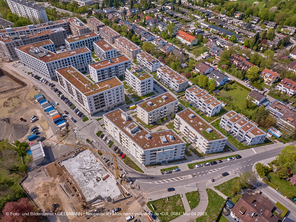04.05.2023 - Luftbilder vom Alexisqaurtier und Pandion Verde in Neuperlach 04.05.2023 - Luftbilder vom Alexisqaurtier und Pandion Verde in Neuperlach